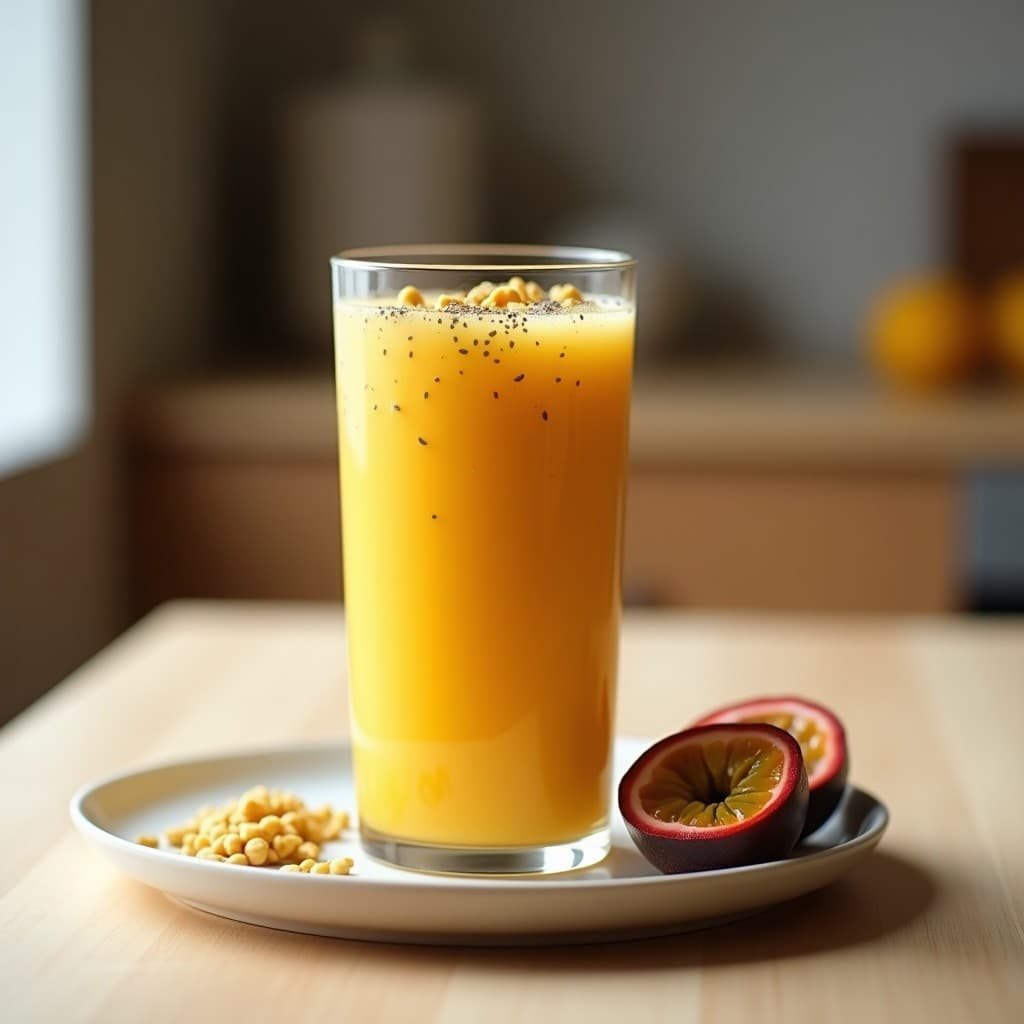 Smoothie de Kiwicha y Maracuyá con Semillas de Chía: Desayuno Andino Alto en Fibra