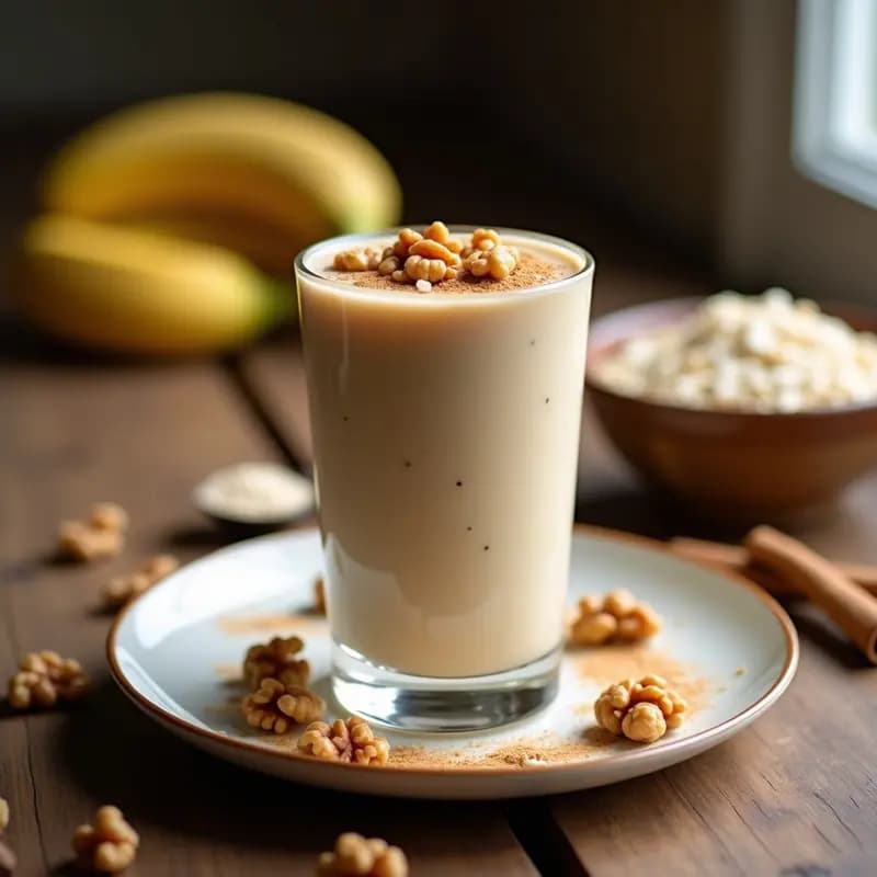 Smoothie de Lucuma y Avena con Canela y Nueces: Desayuno Peruano Energizante