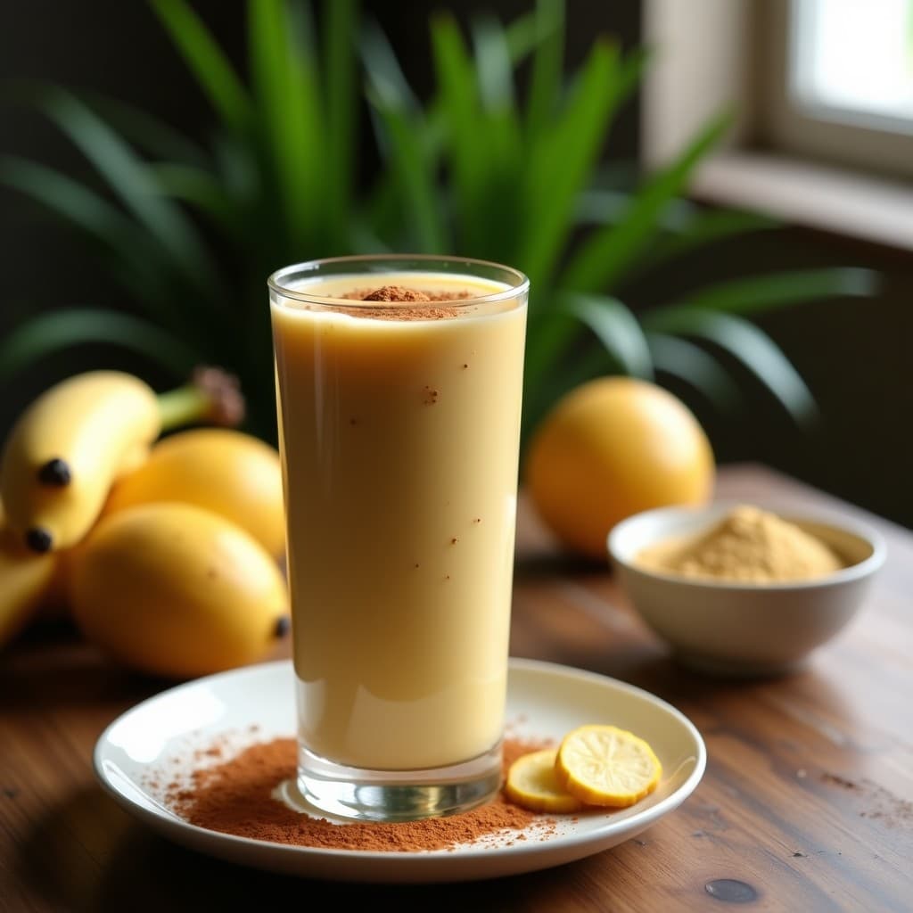 Smoothie de Lucuma y Camu Camu con Leche de Anacardos: Bebida Peruana Energética y Detox