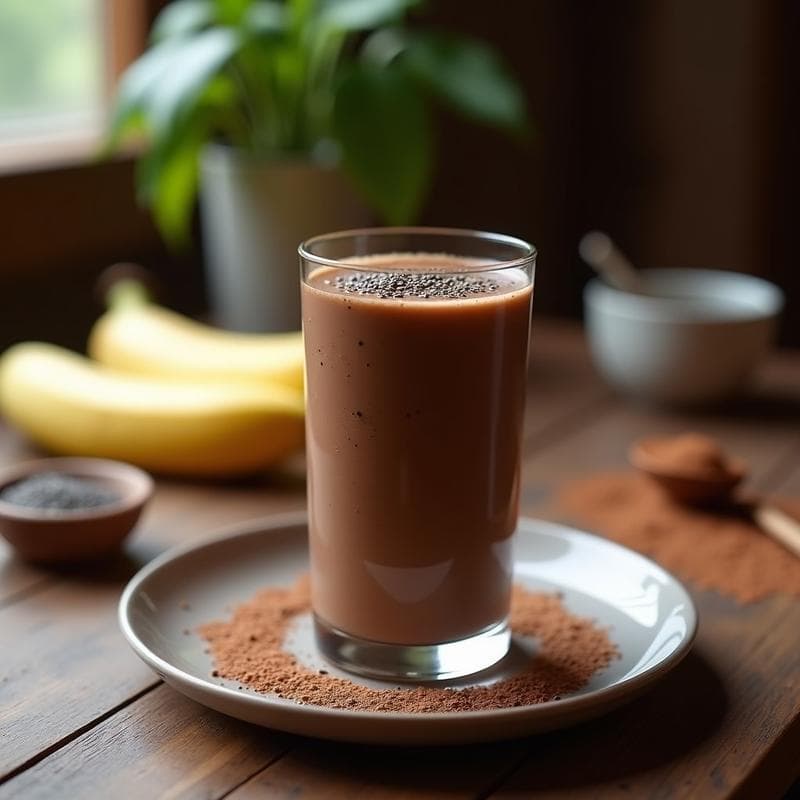 Smoothie de Maca Andina y Cacao Puro: Batido Energético Peruano Sin Azúcar