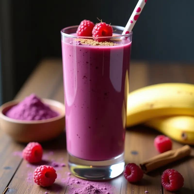 Smoothie de Maíz Morado y Frambuesa: Bebida Peruana Antioxidante y Detox
