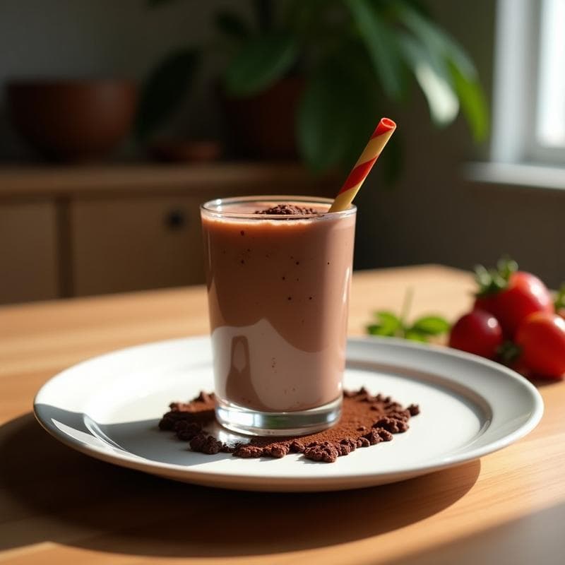Smoothie de Mamey y Chocolate: Receta Proteica Sin Azúcar para Después del Gimnasio