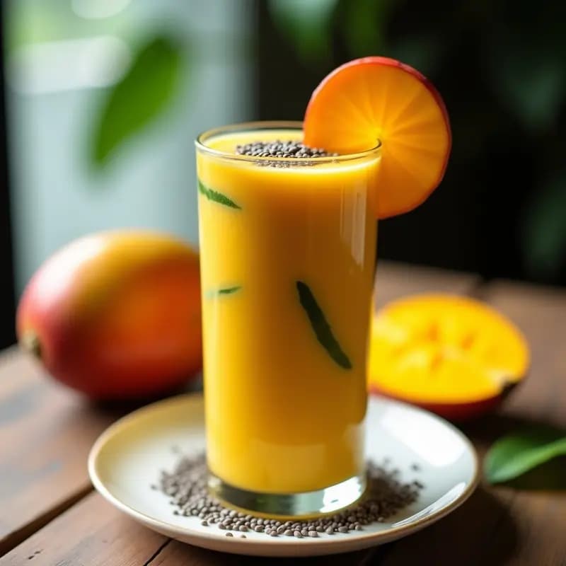 Smoothie de Mango y Chía: Desayuno Energético en 5 Minutos para Empezar el Día