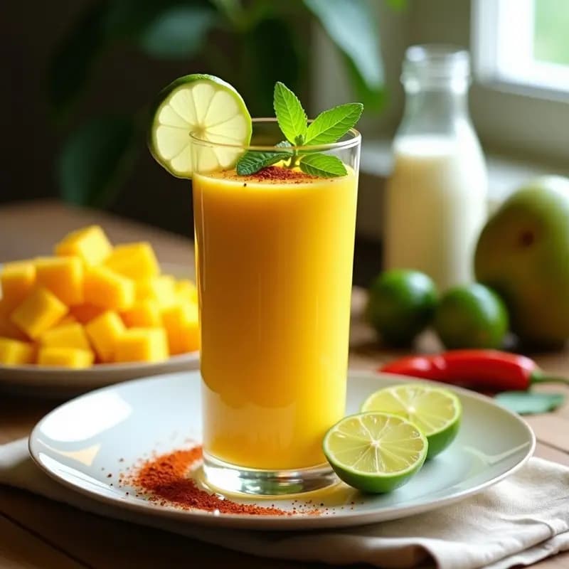 Smoothie de Mango y Chile con Jugo de Lima: Bebida Vietnamita Energizante