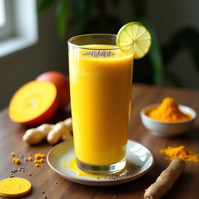 Smoothie de Mango con Cúrcuma: Receta Detox y Baja en Calorías para Quemar Grasas