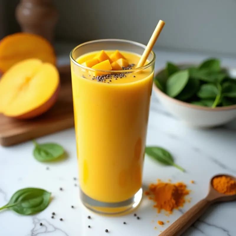 Smoothie de Mango y Cúrcuma Antiinflamatorio: Receta Rápida para Fortalecer Defensas