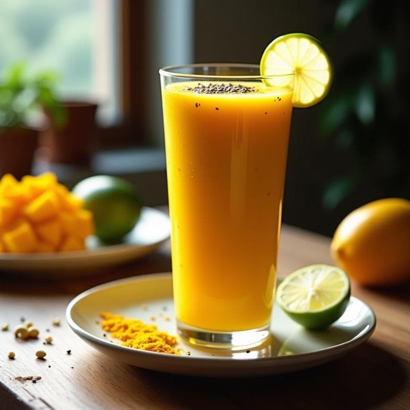 Smoothie de Mango y Cúrcuma en Airfryer: Receta Antinflamatoria y Energética en 10 Minutos