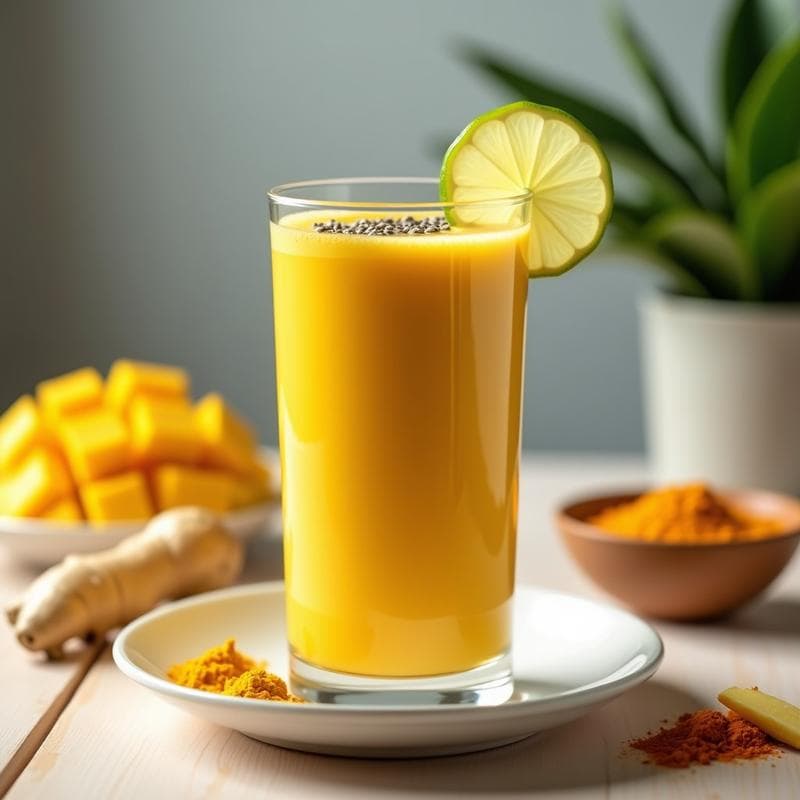 Smoothie de Mango y Cúrcuma: Batido Antiinflamatorio y Energético en 5 Minutos