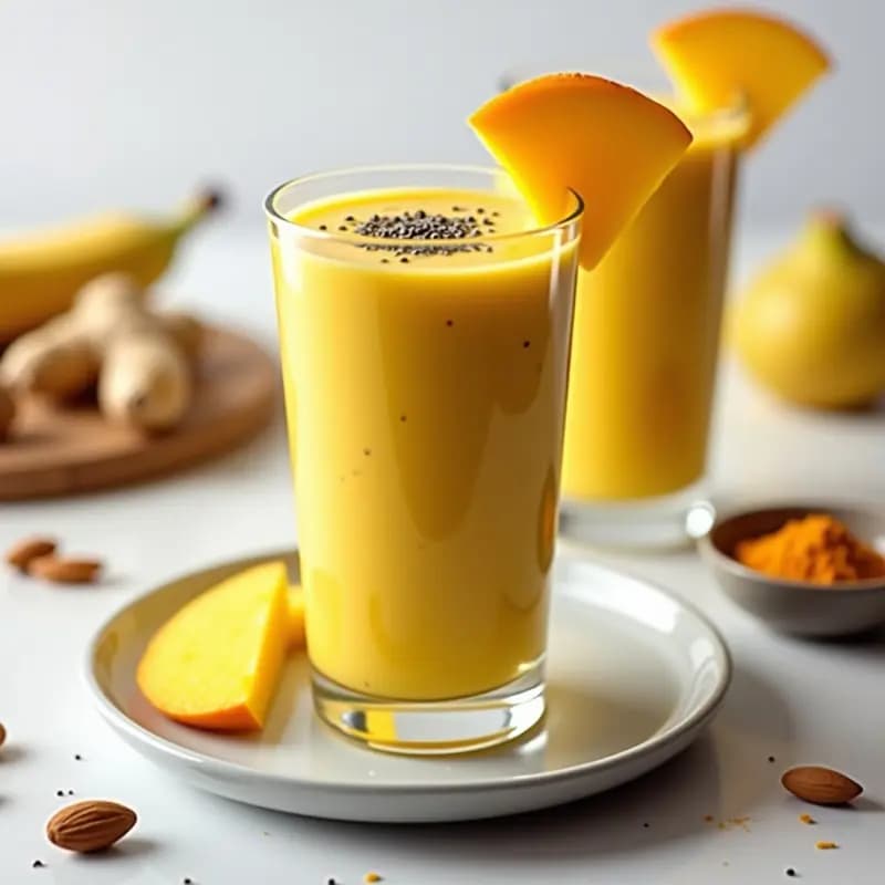 Smoothie de Mango y Cúrcuma: Receta Digestiva en 5 Minutos para Intolerantes a la Lactosa
