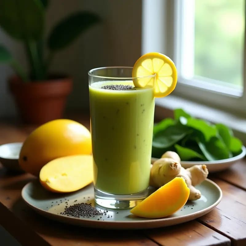 Smoothie de Mango y Jengibre: Receta Antiinflamatoria en 5 Minutos para Desayunos Energéticos