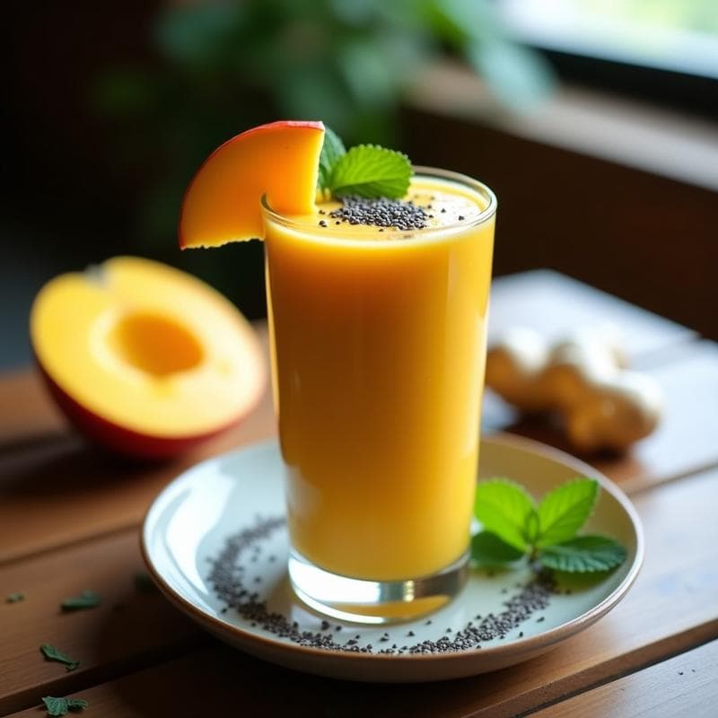 Smoothie de Mango y Jengibre: Receta Desintoxicante en 5 Minutos con Toque Tropical
