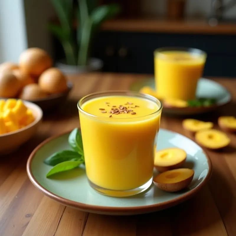 Smoothie de Mango y Túrcumic con Leche de Coco: Bebida India Antinflamatoria