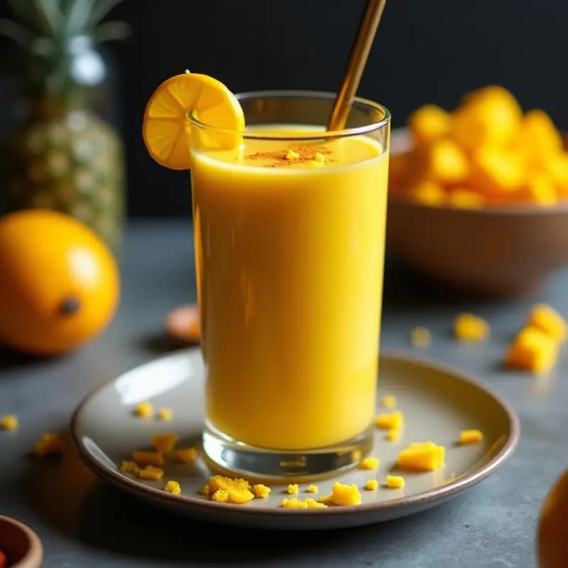 Smoothie de Mango y Turmeric con Leche de Coco: Bebida Ayurvédica Antiinflamatoria