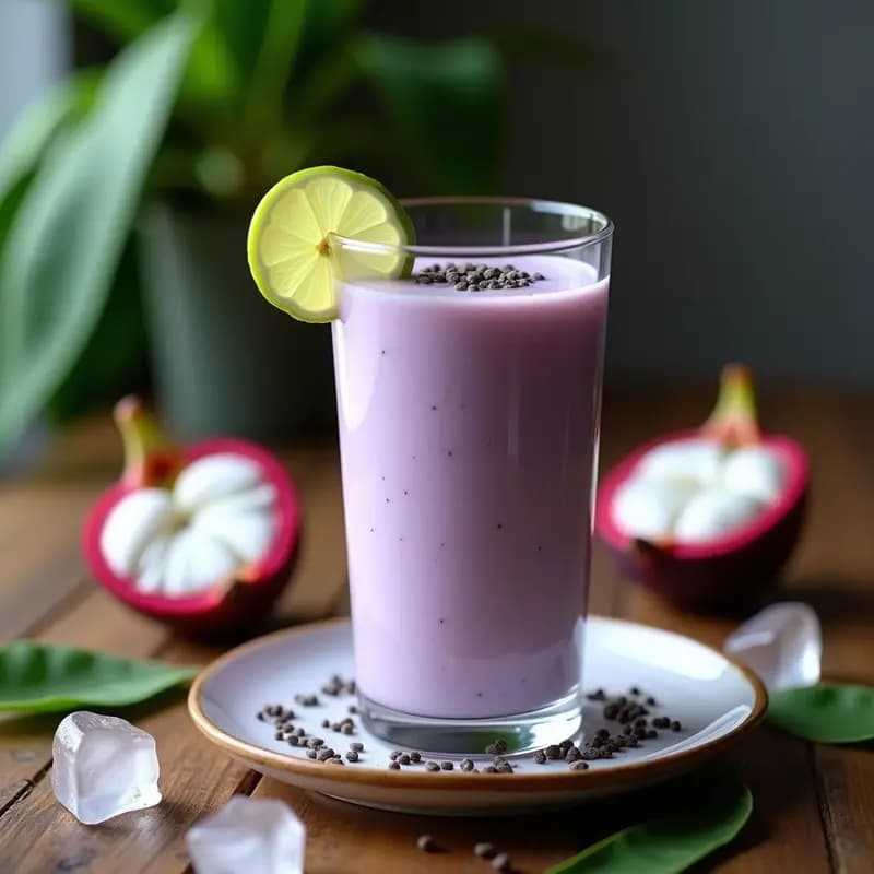 Smoothie de Mangostán y Chía: Bebida Filipina Antioxidante y Baja en Calorías