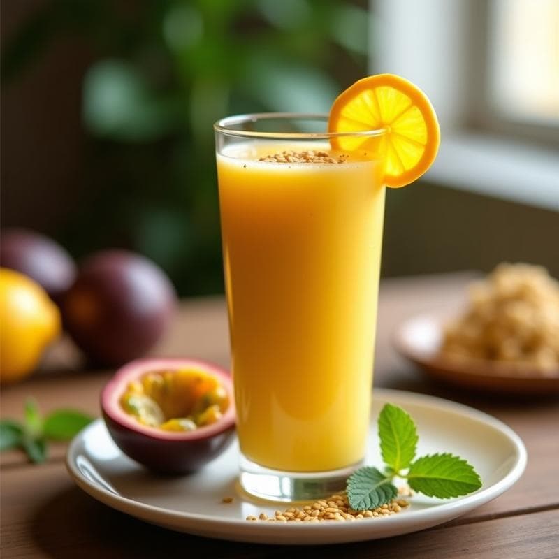Smoothie de Maracuyá y Jengibre: Bebida Tropical para Digestion Ligera