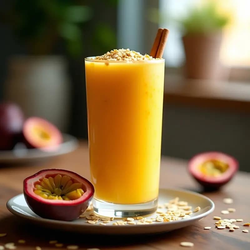 Smoothie de Maracuyá y Avenas: Bebida Colombiana Energética y Rica en Fibra