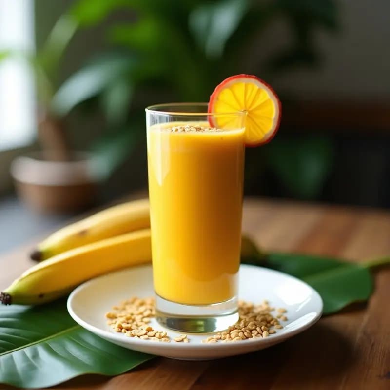 Smoothie de Maracuyá y Avena: Desayuno Brasileño Energético y Sin Lactosa