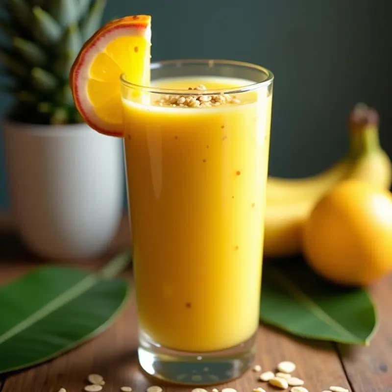 Smoothie de Maracuyá y Avena: Bebida Colombiana Energizante y Sin Lácteos