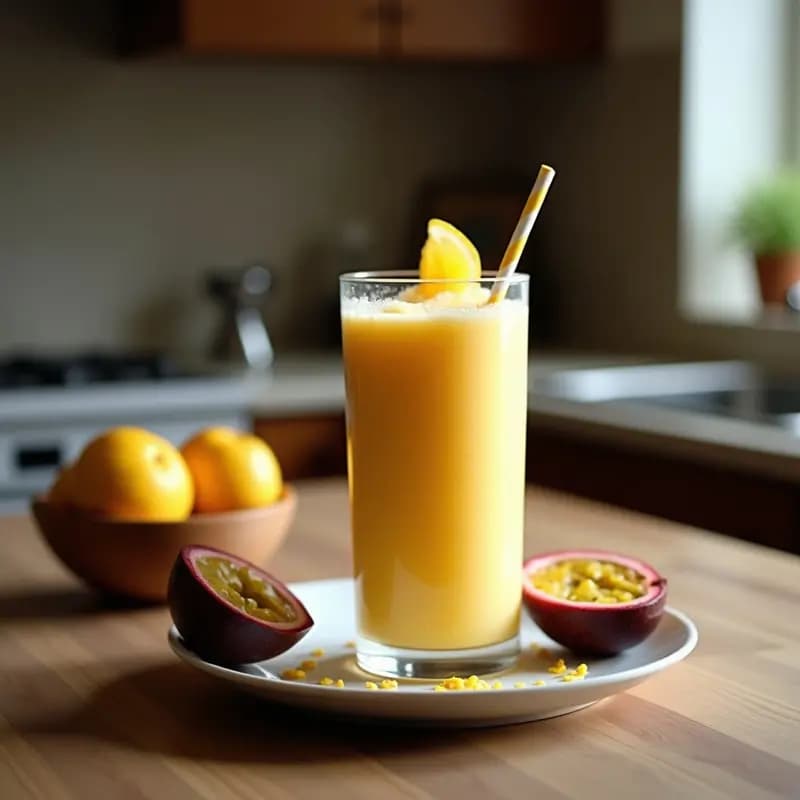 Smoothie de Maracuyá y Coco: Bebida Tropical Sin Azúcar y Rica en Vitamina C
