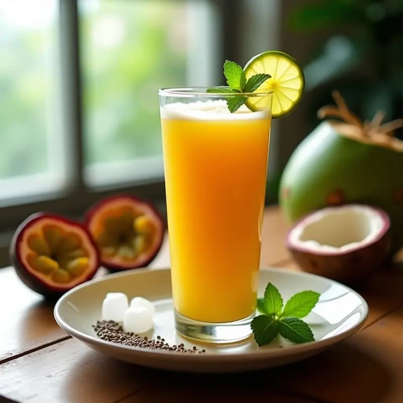 Smoothie de Maracuyá y Cóco: Bebida Colombiana Fresca y Detox en 5 Minutos