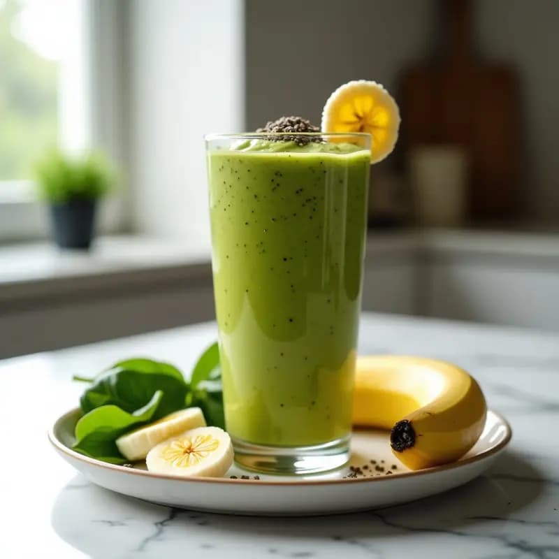 Smoothie de Maracuyá y Espinacas con Protein Powder: Desayuno Alto en Proteína y Energía