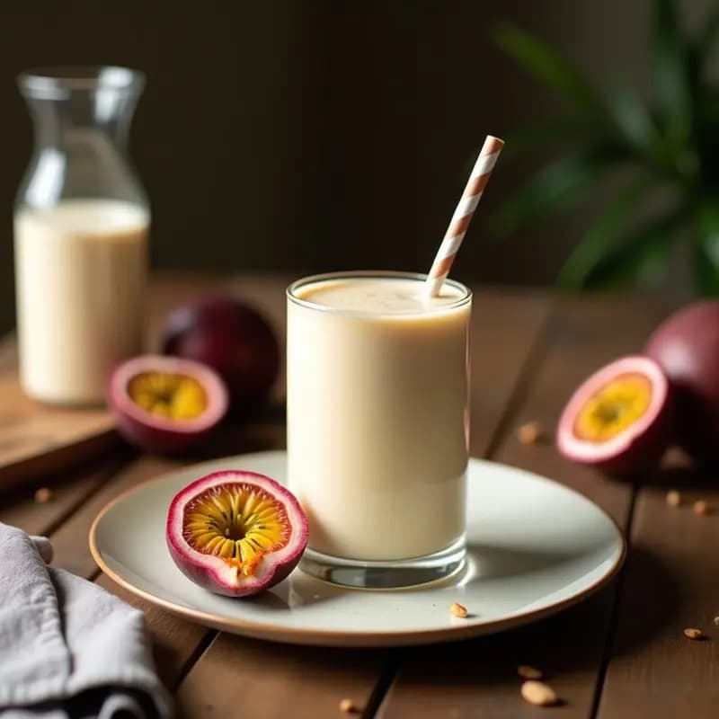 Smoothie de Maracuyá y Jengibre con Leche de Coco: Bebida Increíble Tropicana Sin Lactosa