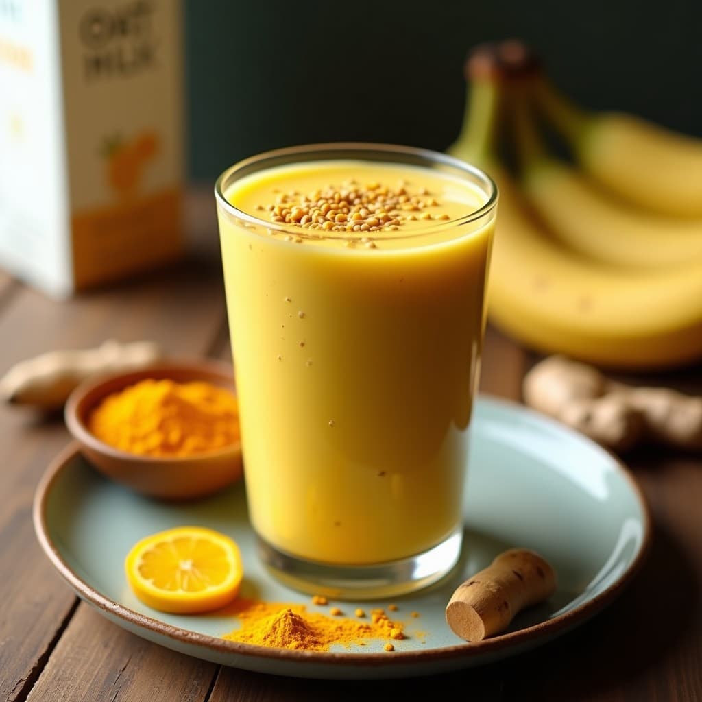 Smoothie de Maracuyá, Leche de Avena y Cúrcuma: Bebida Antinflamatoria para el Intetino