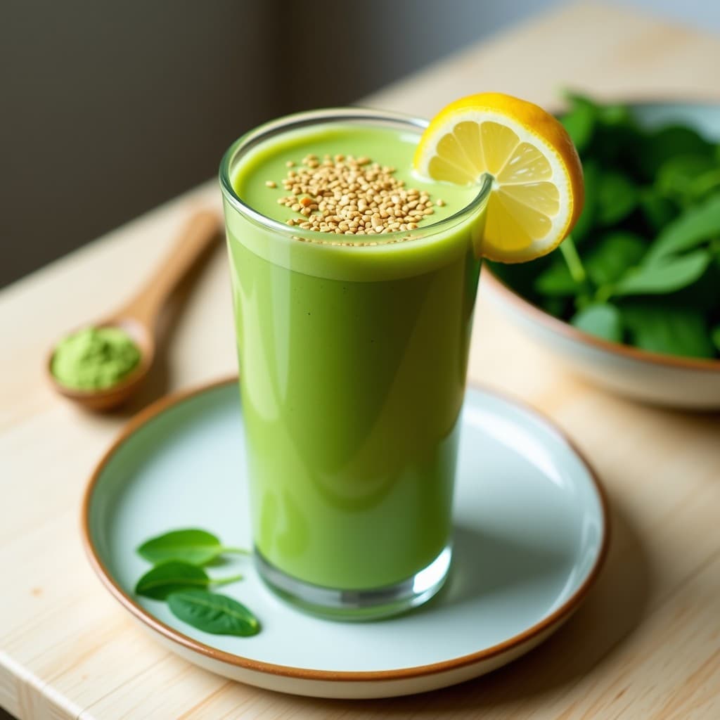 Smoothie de Matcha, Espinacas y Leche de Soja: Bebida Japonesa Detox en 5 Minutos