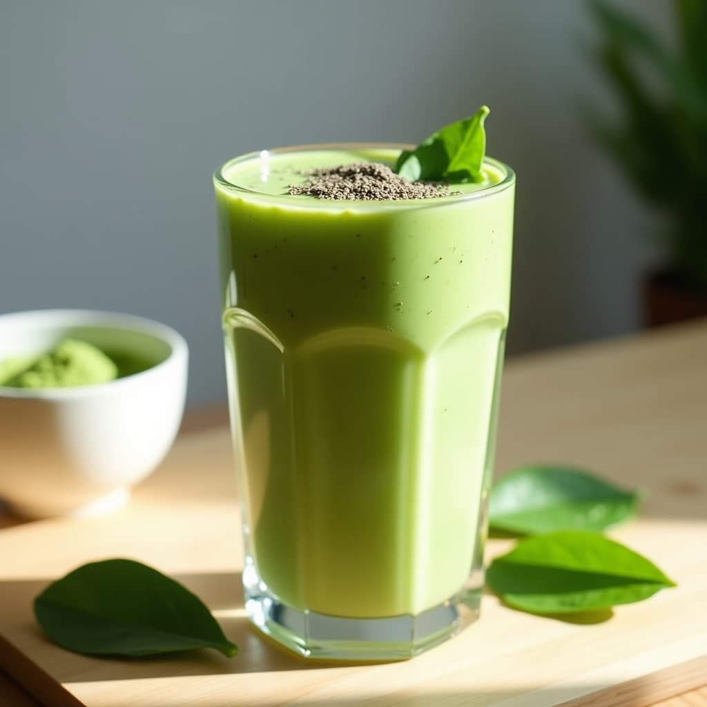 Smoothie de Matcha y Espinacas con Proteína en Polvo: Desayuno Fitness Keto