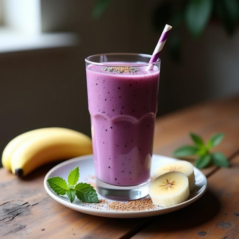 Smoothie de Jenna Morera y Plátano con Semillas de Chía: Bebida Antioxidante en 5 Minutos