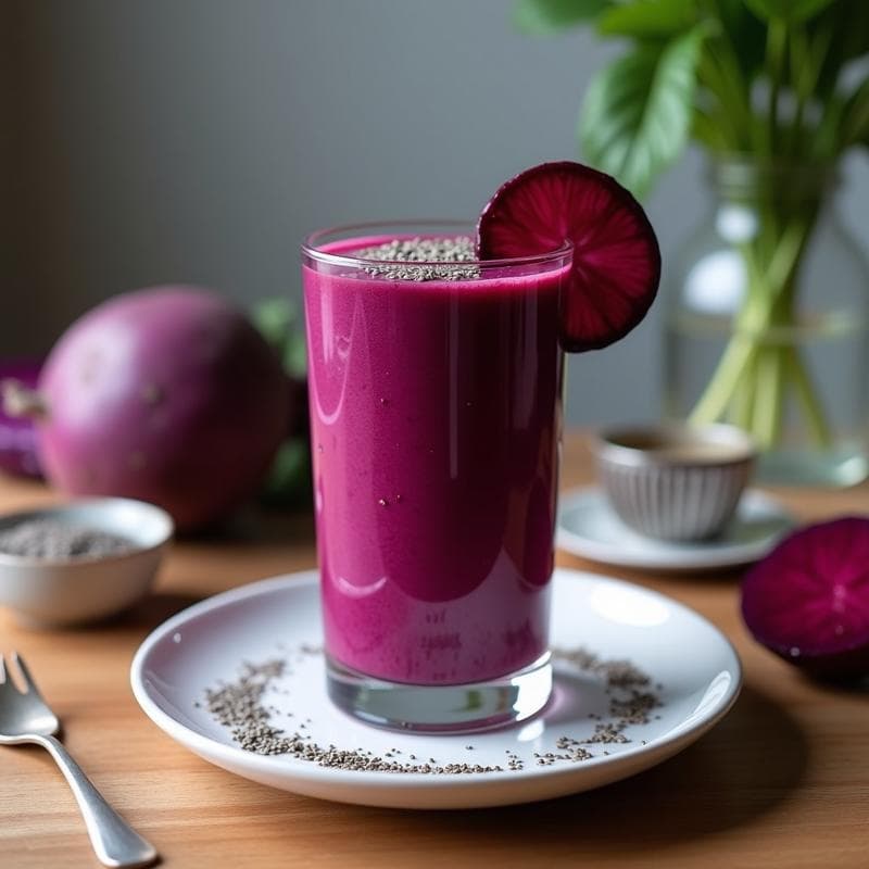 Smoothie Morado de Col Morada y Remolacha: Receta Alta en Antioxidantes y Energía Instantánea