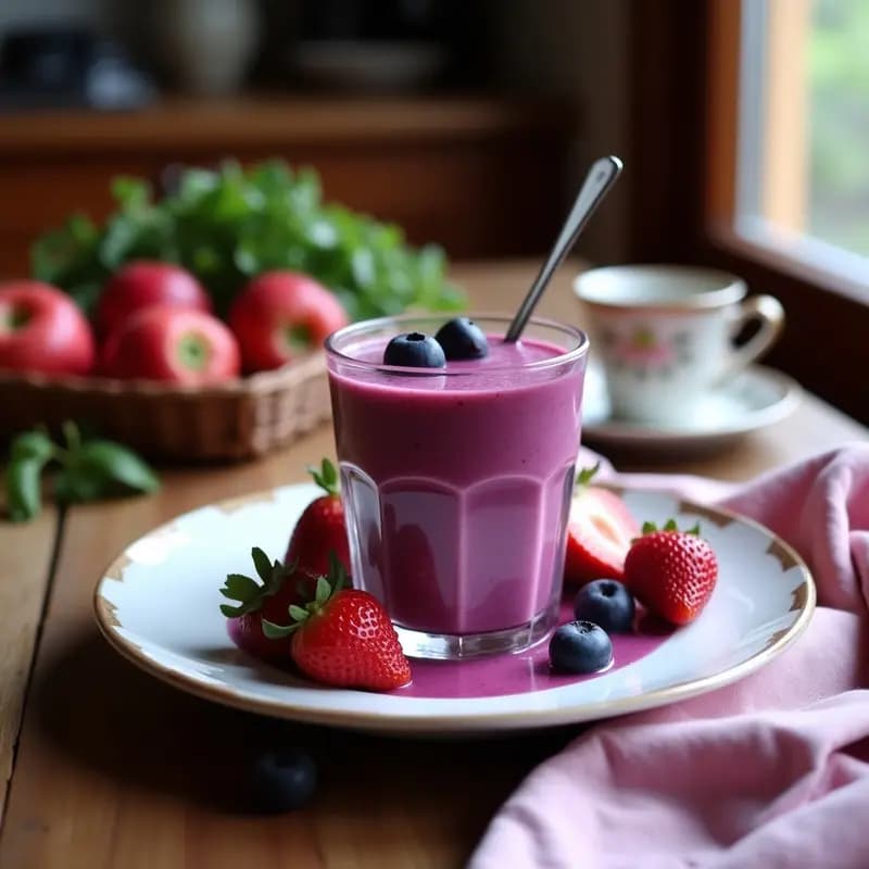 Smoothie Morado de Remolacha y Arándanos: Receta Antioxidante en 5 Minutos para Depurar
