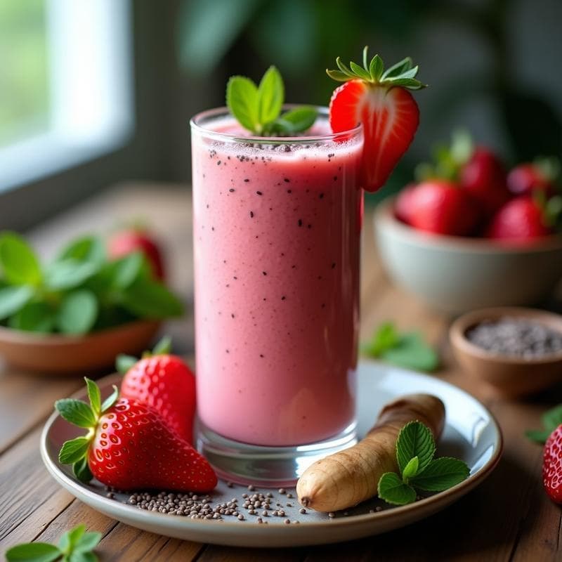 Smoothie de Morango e Gengibre: Receta Antioxidante en 5 Minutos con Toque Brasileño