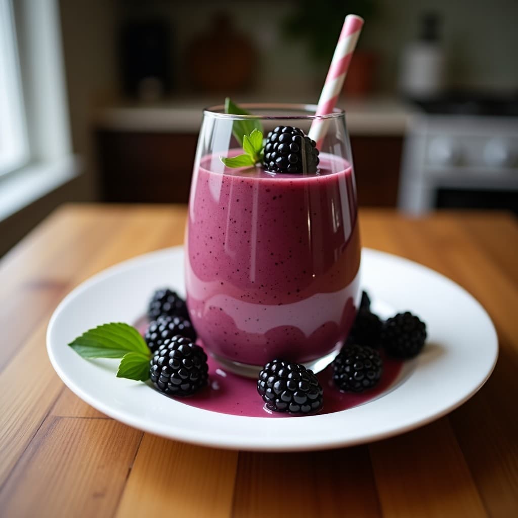 Smoothie de Moras de los Pantanos y Aceite de Coco: Bebida Escocesa Detox y Energética