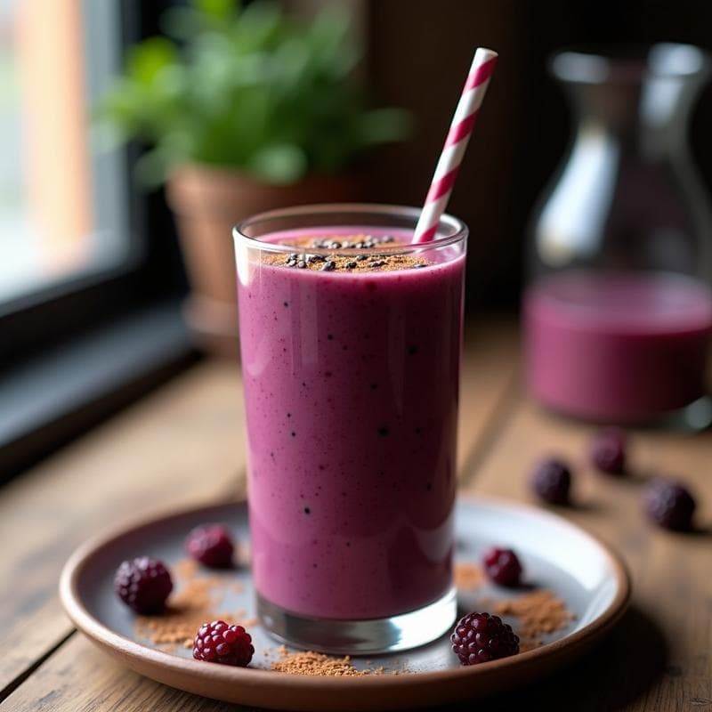 Smoothie de Morera y Chía: Receta Proteica y Energética para Deportistas