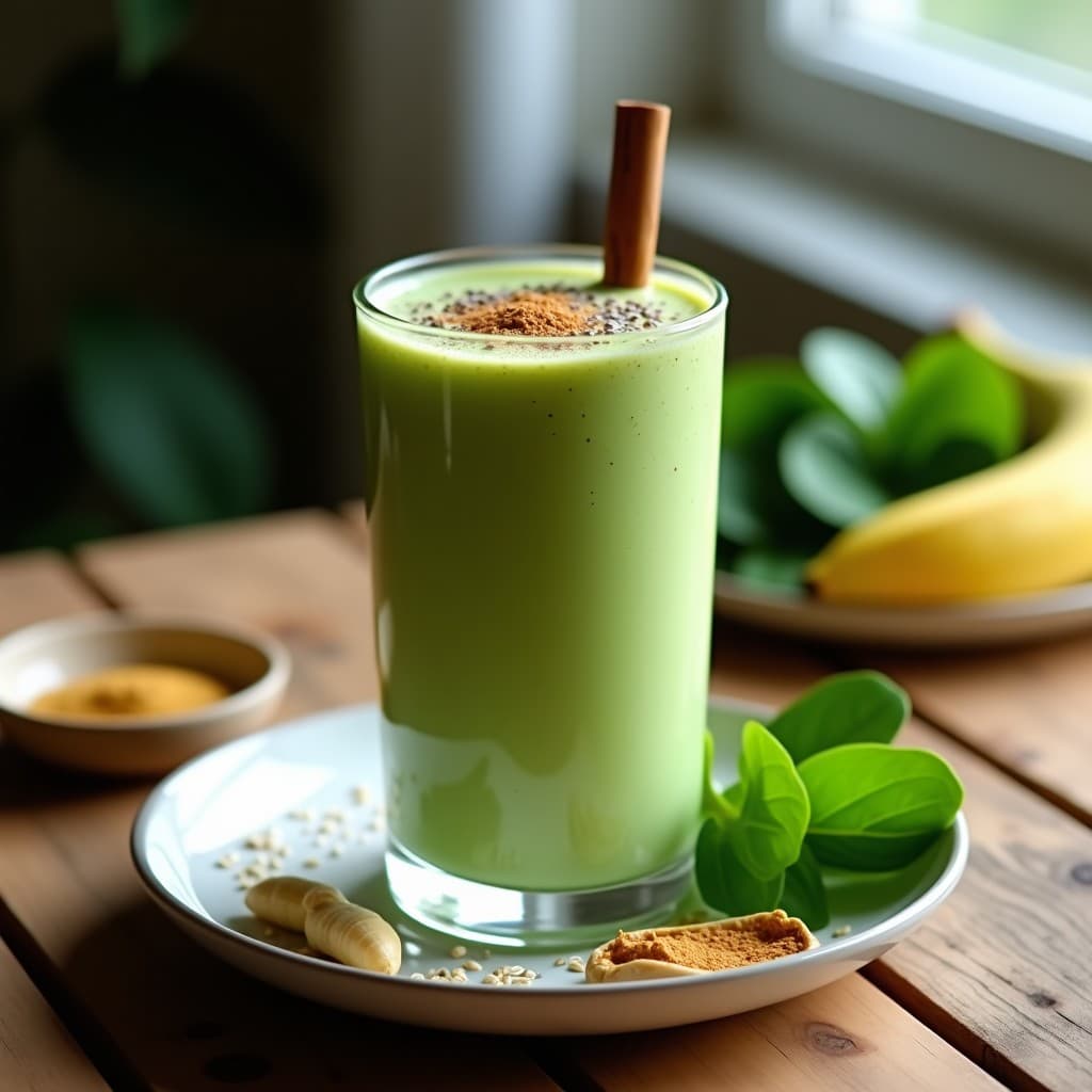 Smoothie de Moringa y Leche de Avena: Bebida Superalimento Oficial para el Desayuno Energético