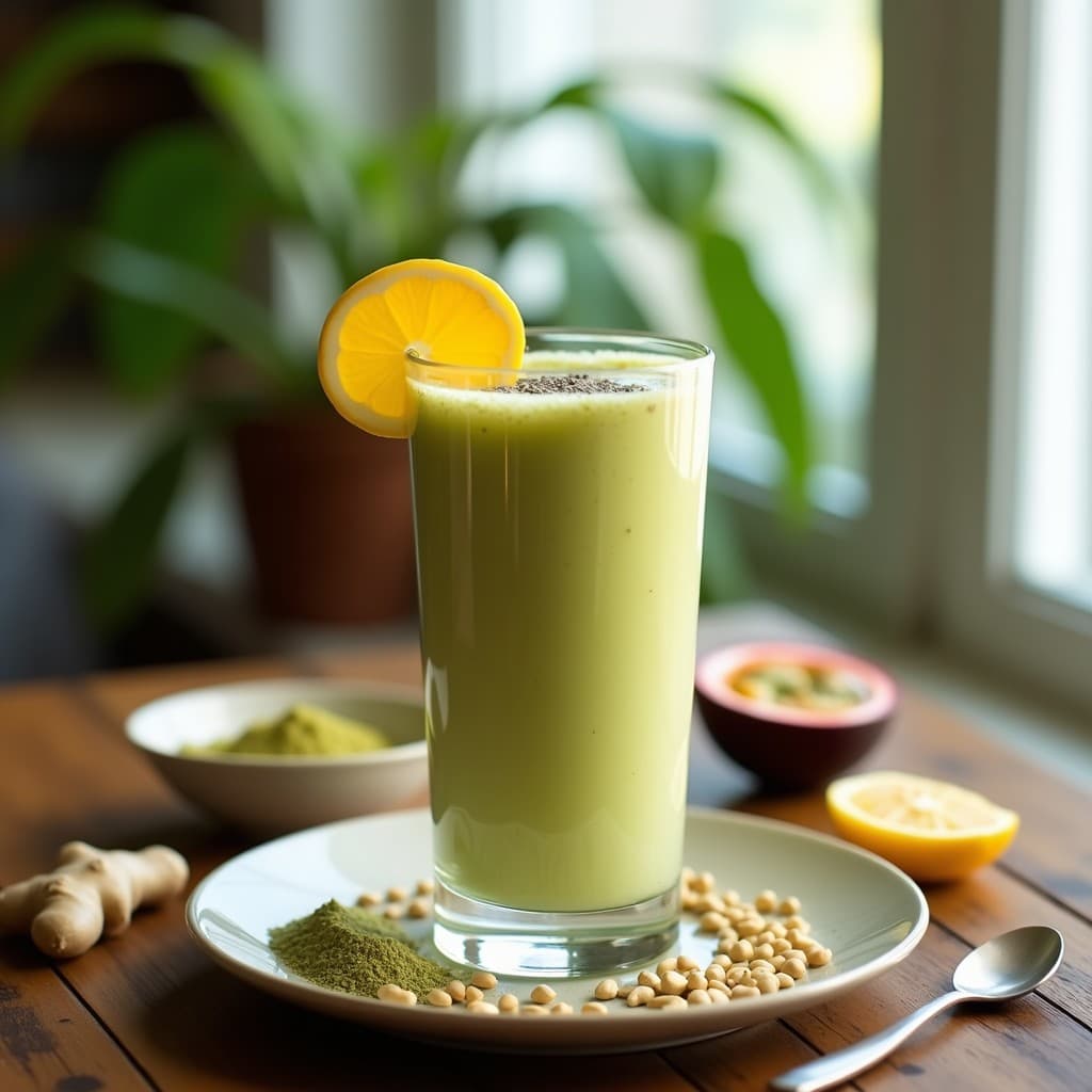 Smoothie de Moringa y Maracuyá con Leche de Anacardo: Bebida Detox y Energizante en 5 Minutos