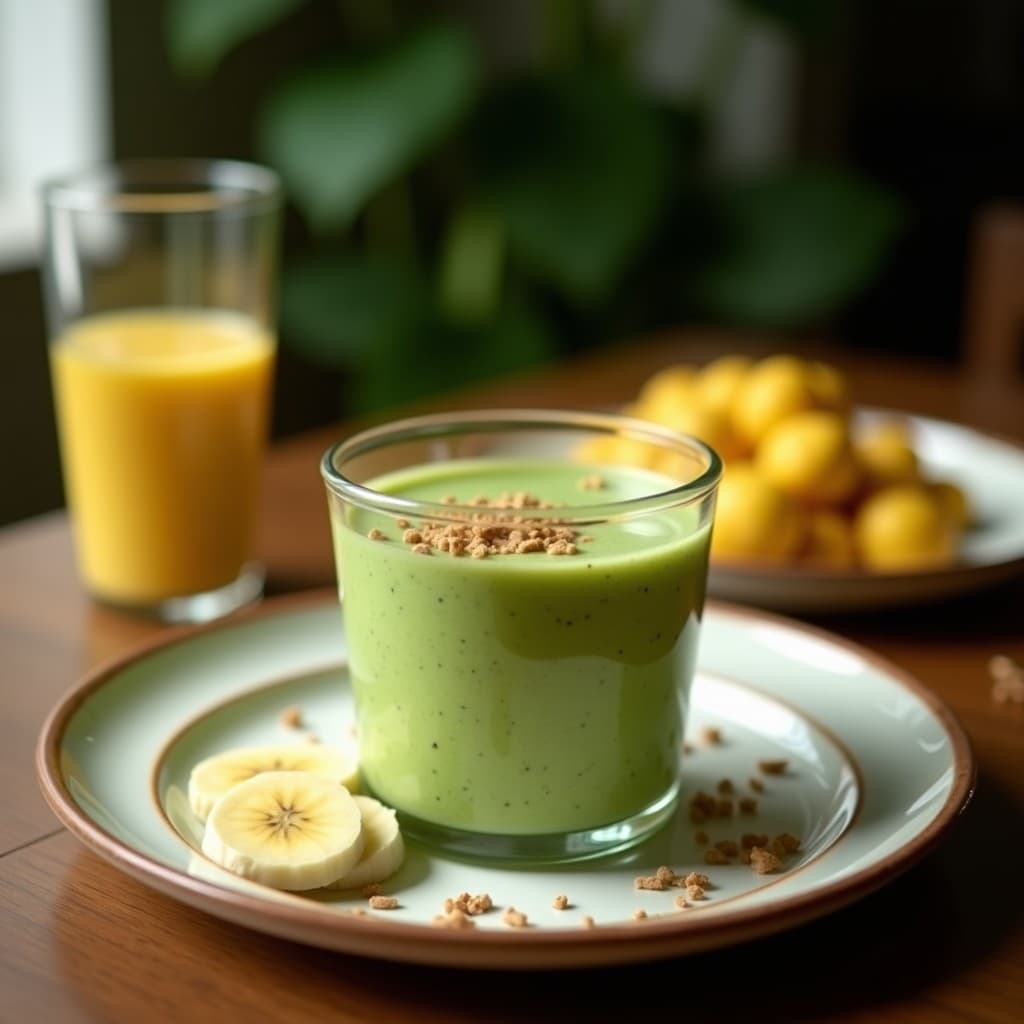 Smothie de Moringa y Plátano con Leche de Coco: Bebida Energética Green en 5 Minutos