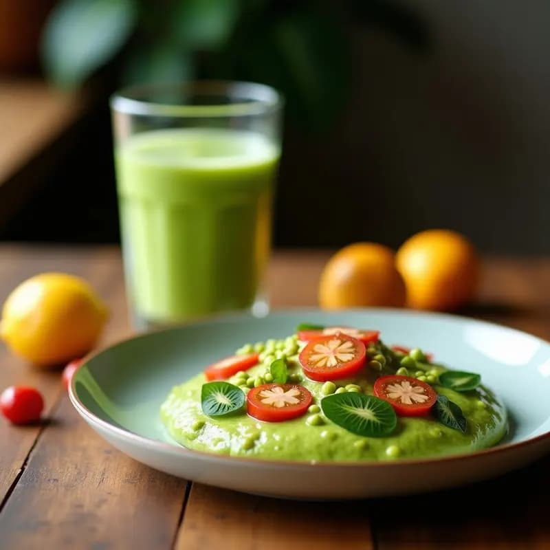 Smoothie de Moringa y Plátano Macho: Bebida Energética Filipina Sin Lácteos