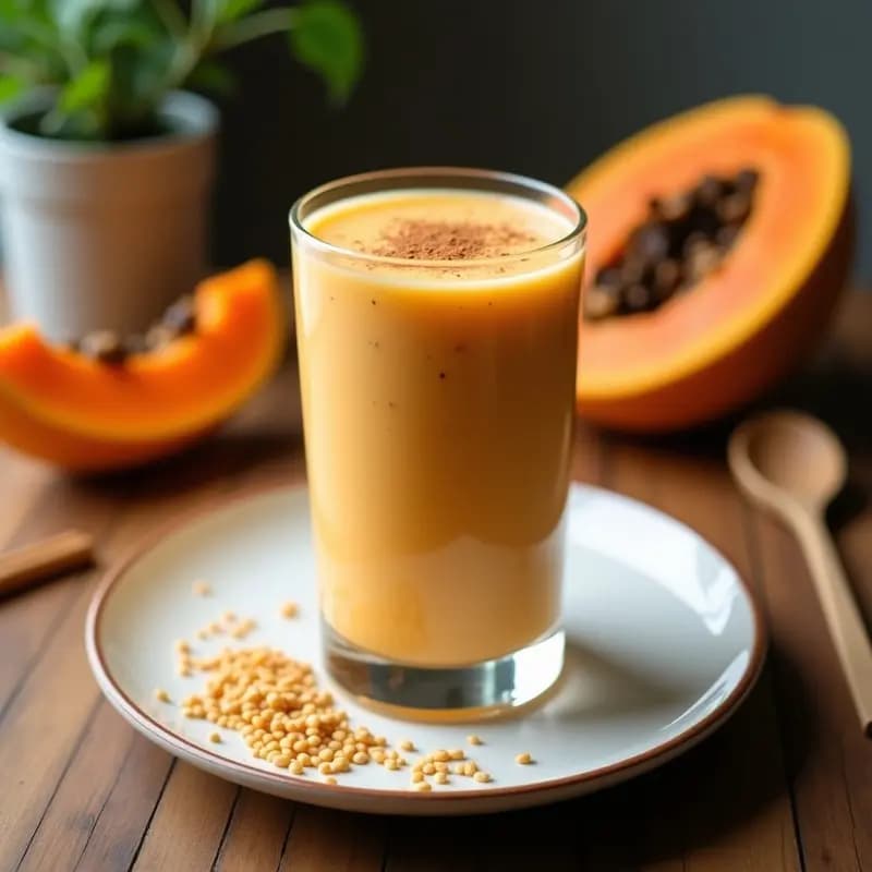 Smoothie de Papaya y Linaza Dorada con Leche de Soja: Bebida Desintoxicante para el Intizzare