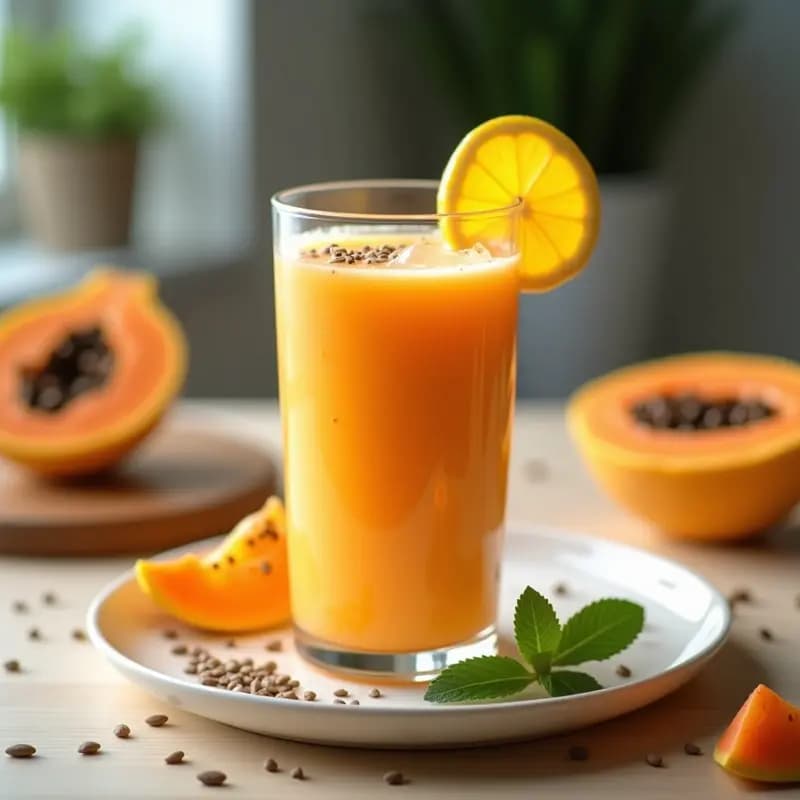Smoothie de Papaya y Semillas de Cardo Mariano: Bebida Desintoxicante para el Hígado