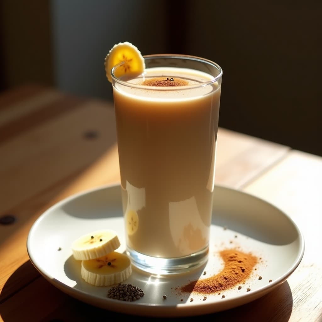 Smoothie de Péptidos de Guisante y Plátano con Canela: Batido Post-Entreno Vegano