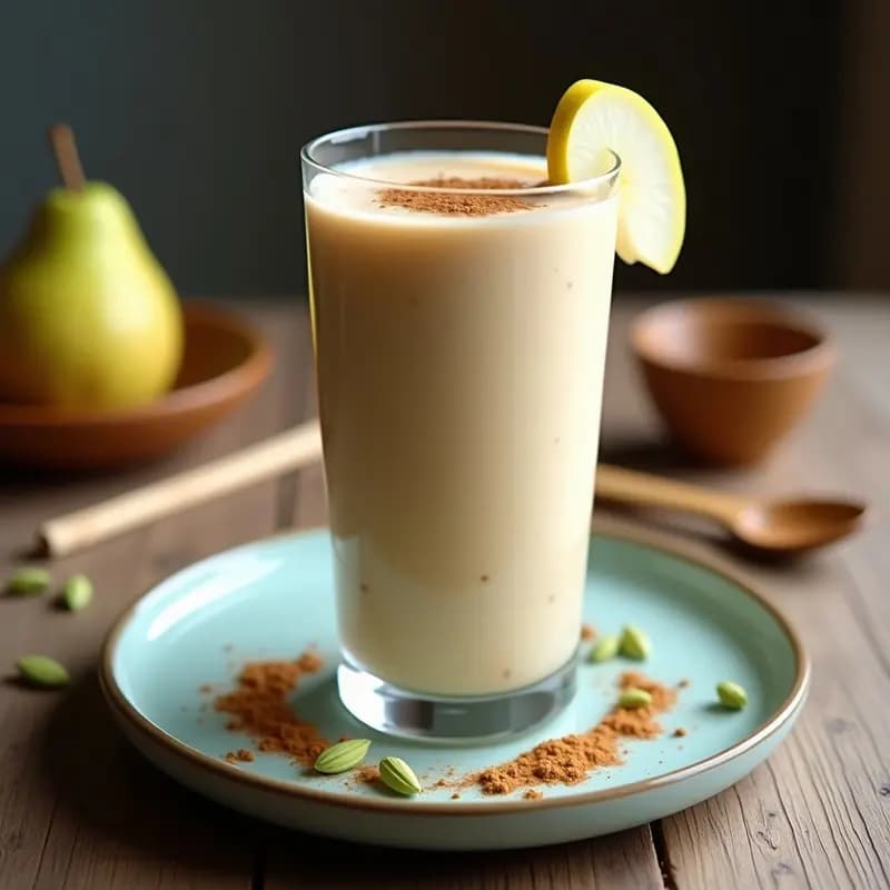 Smoothie de Pera y Cardamomo con Leche de Avena: Bebida Ayurvédica para la Digestión