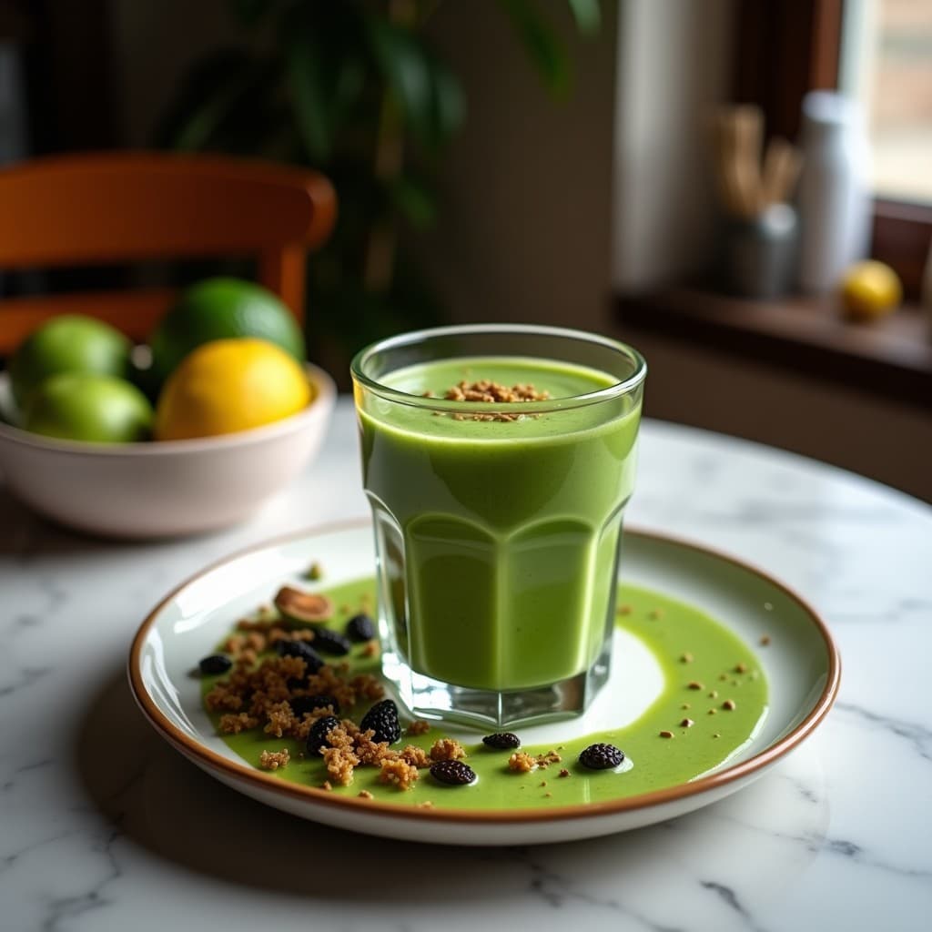 Smoothie de Pera Conference y Espirulina: Bebida Detox para Dejar de Fumar