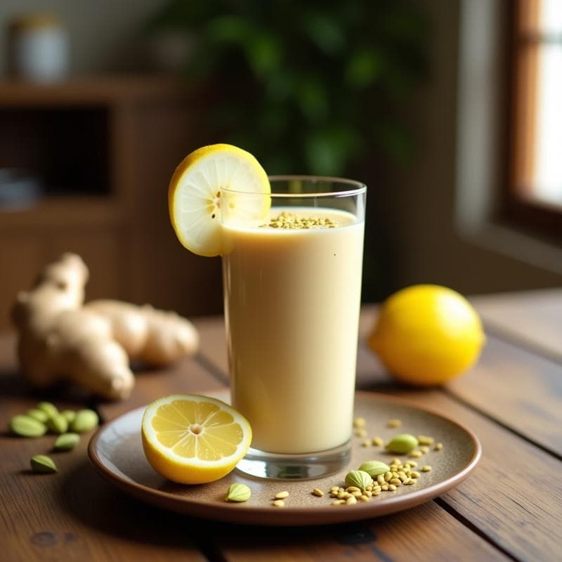 Smoothie de Pera y Jengibre con Semillas de Cardamomo: Bebida India Ayurvédica en 5 Minutos