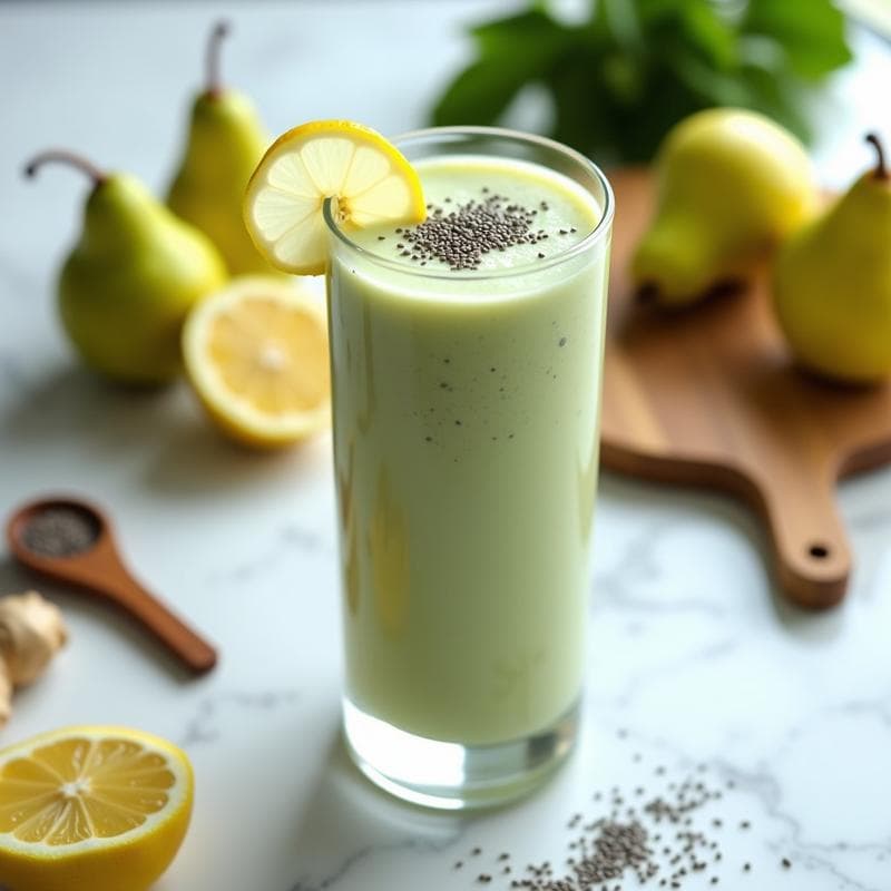Smoothie de Pera y Kéfir: Bebida Alta en Probióticos y Vitamina C