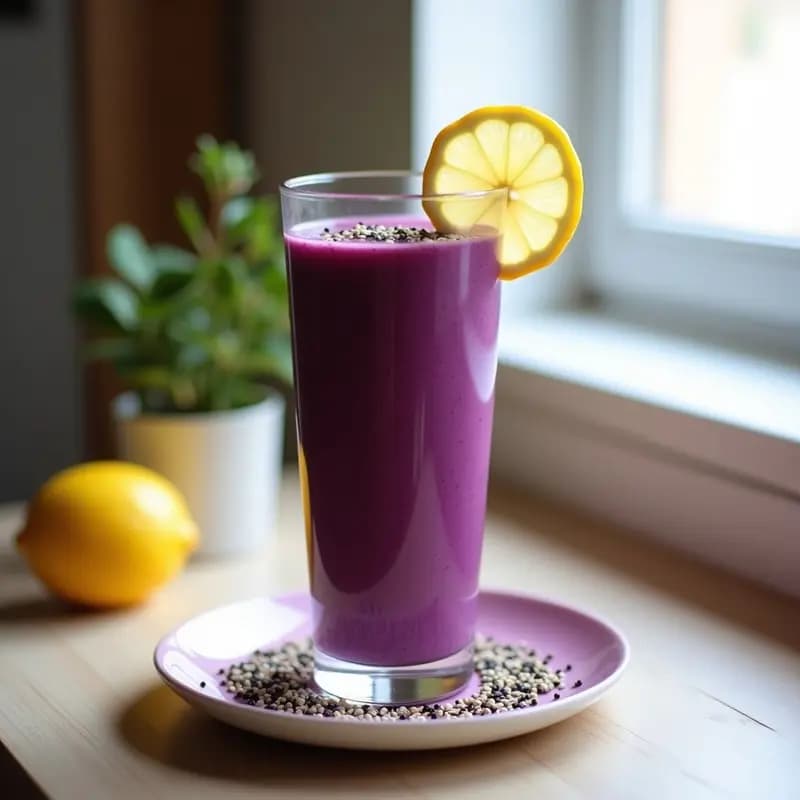 Smoothie de Périto Morado y Semillas de Sésamo: Bebida Detox Peruana en 5 Minutos