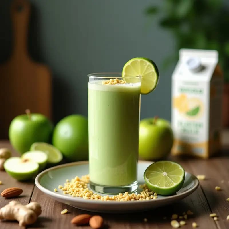Smoothie de Pé találo y Jengibre con Leche de Almendras: Bebida Detox Mexicana