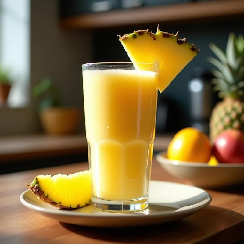 Smoothie Piña Colada Proteico: Receta Vegana en 5 Minutos con Toque Tropical