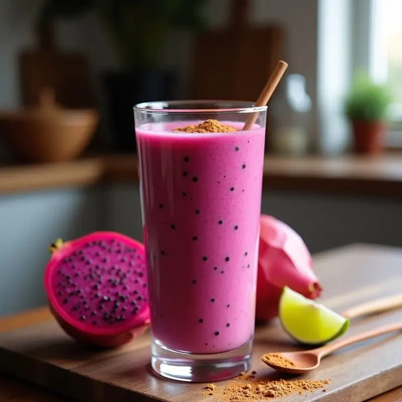 Smoothie de Pitahaya y Chía: Bebida Mexicana Detox y Alta en Fibra